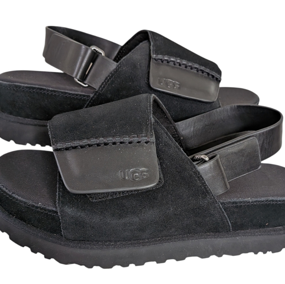 UGG Women's Goldenstar Platform Slingback Black Sandals...Size 12 - Picture 1 of 7